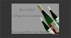 Desktop Screenshot of ferienweingut-weber.de